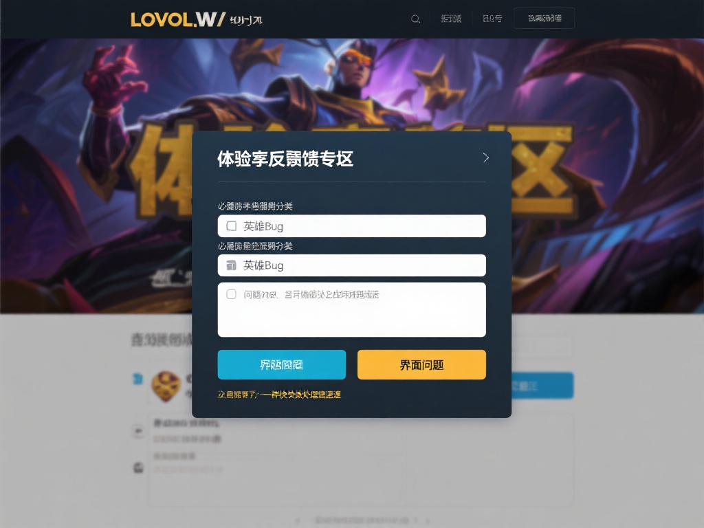 LOL体验服Bug反馈指南,教你成为测试高手! 在LOL官网的体验服反馈专区,你可以直接